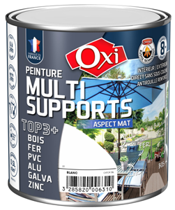 Peinture MULTI SUPPORTS TOP3+ Noir Mat 0,5L